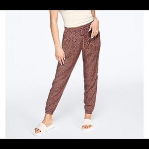 Dot leopard jogger pants